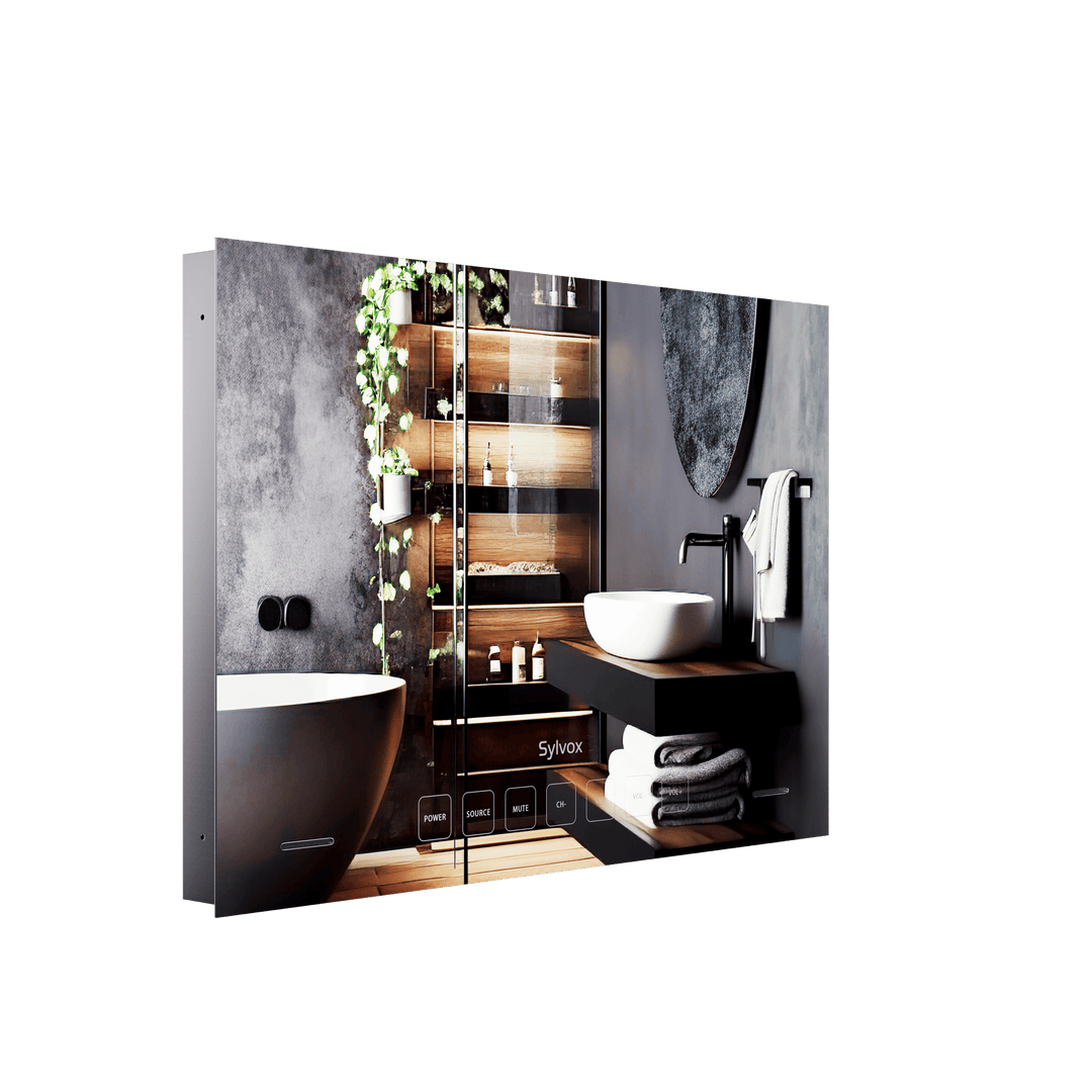 TV miroir étanche 24’’ encastrable pour salle de bain