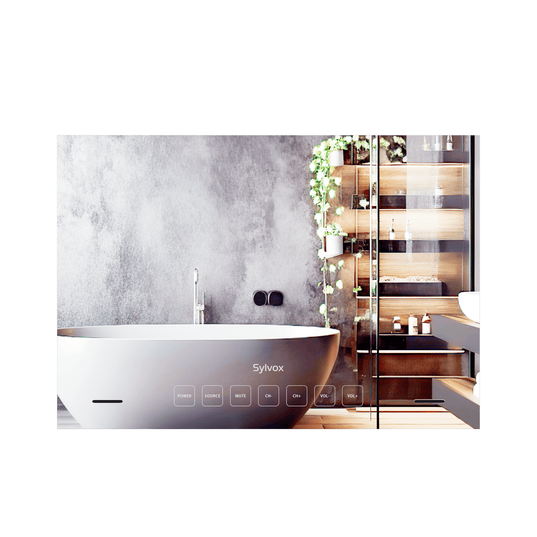 Sylvox TV Miroir Salle de Bain 32" Encastrable avec Google TV et Protection IP66