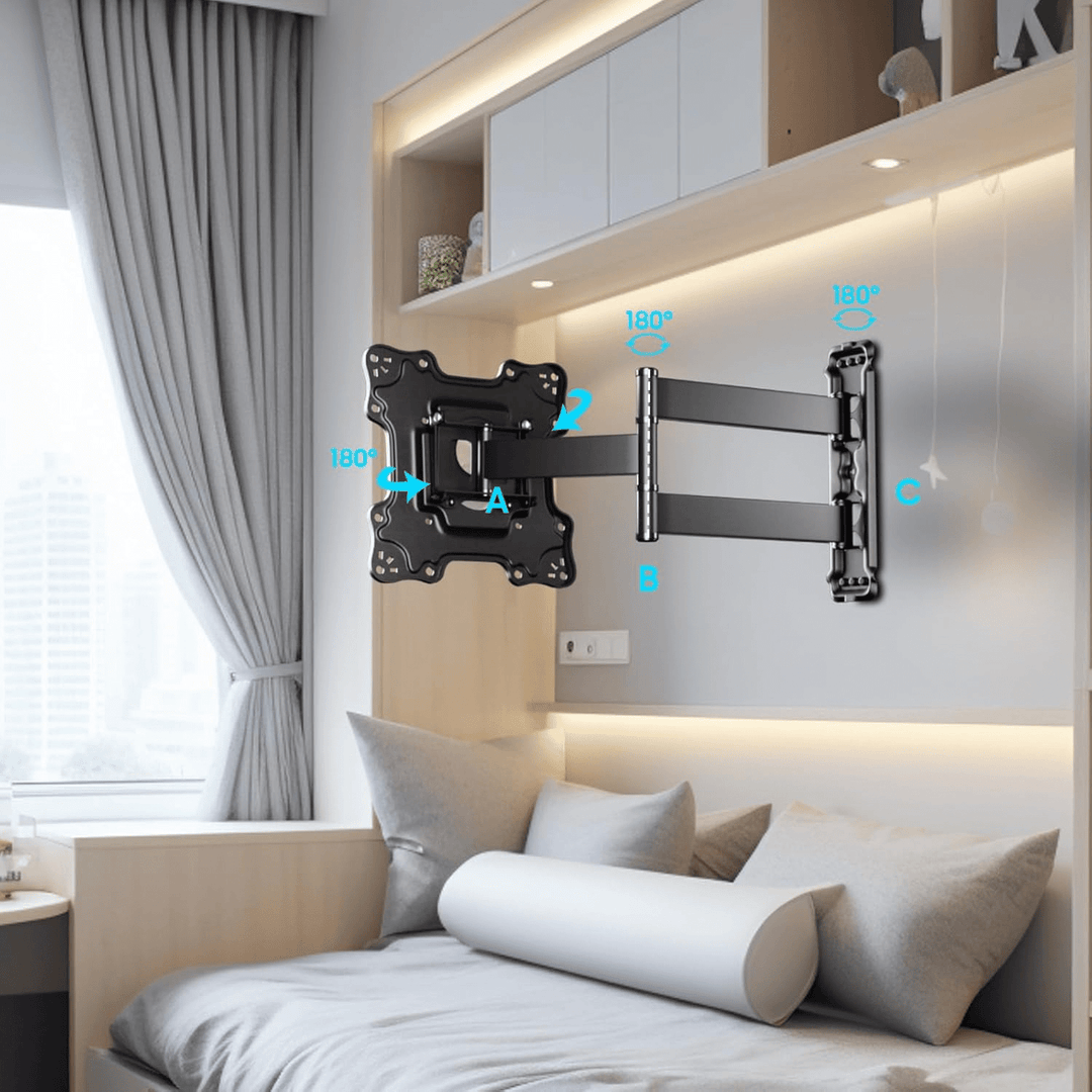 Support mural TV articulé et extensible pour écrans 13–32’’