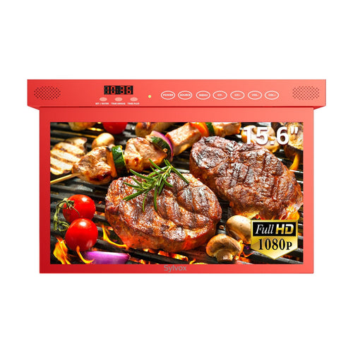 TV cuisine 15,6’’ sous meuble rabattable – Rouge