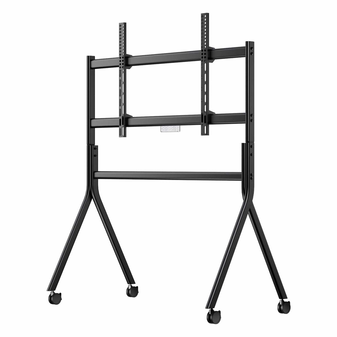Support TV extérieur sur roulettes pour écrans 65–86’’ résistant aux intempéries