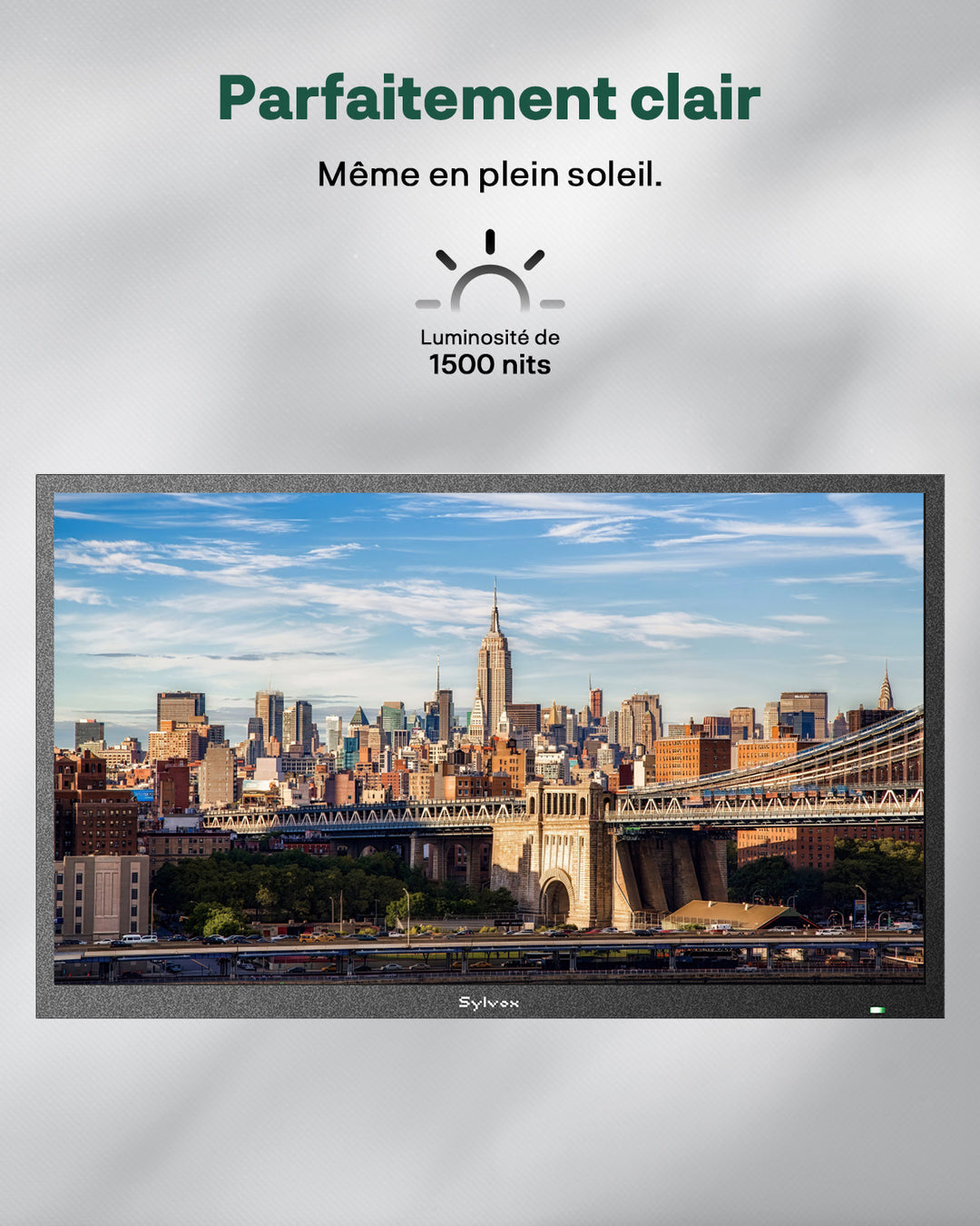SMART Google TV Extérieur Étanche 32’’ (81 cm) ultra-lumineux 1500 cd/m² - Pool SE