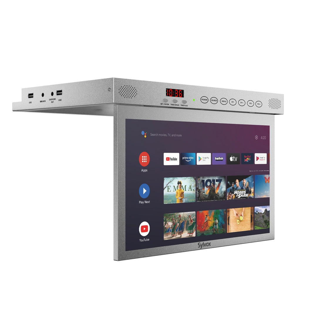 TV cuisine 15,6’’ sous meuble rabattable – Argent