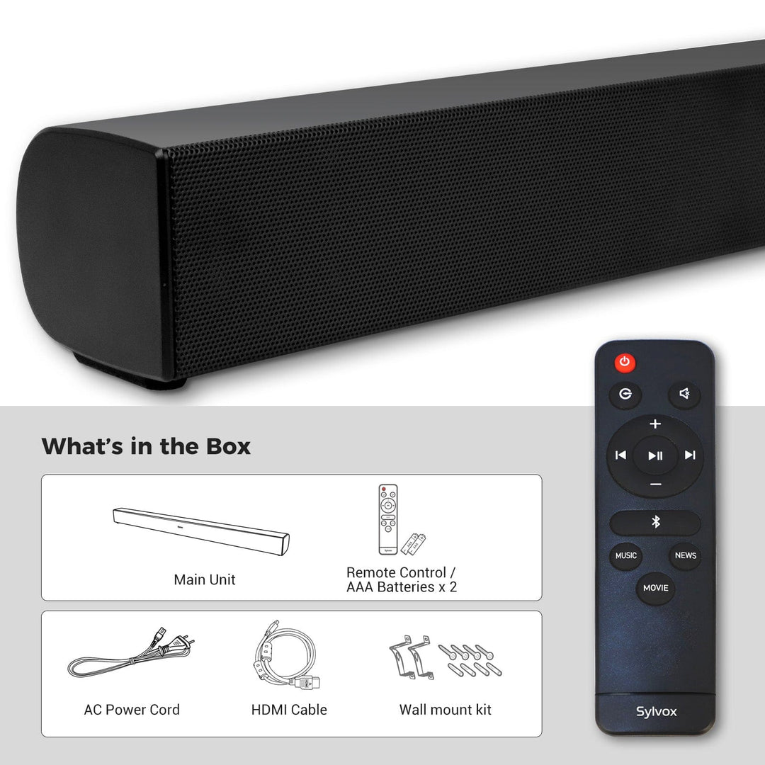 Barre de son extérieure IP65 pour jardin et terrasse, Bluetooth et HDMI ARC – S2