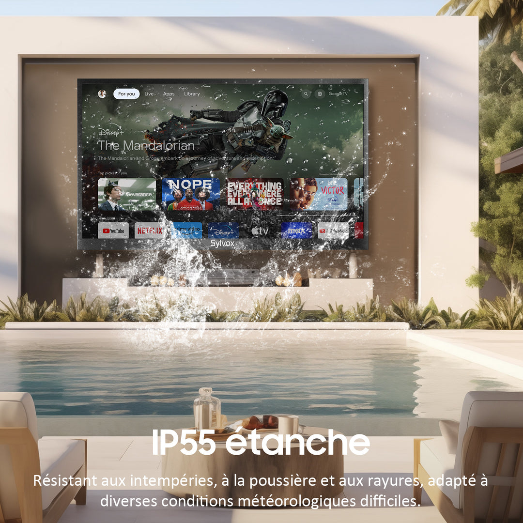 SMART Google TV Extérieur Étanche 55’’ (140 cm) 4K UHD – Deck Pro 2.0