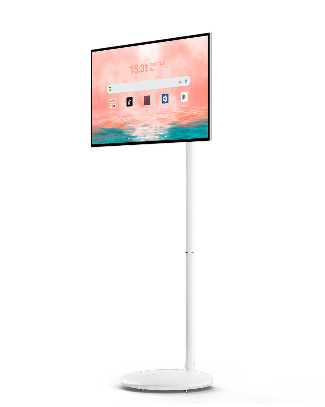TV mobile 27’’ Smart TV sur pied avec écran tactile et batterie intégrée