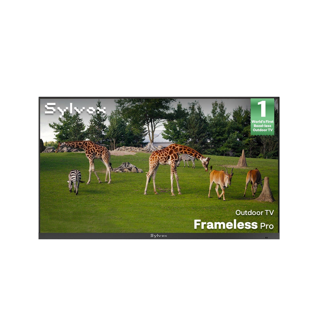SMART Google TV Extérieur 55’’ 4K UHD Plein Soleil – Cadre Ultra-Fin – Série Frameless Pro