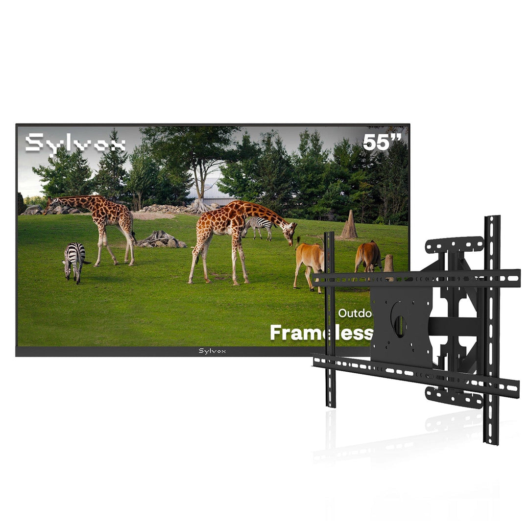 SMART Google TV Extérieur 55’’ 4K UHD Plein Soleil – Cadre Ultra-Fin – Série Frameless Pro