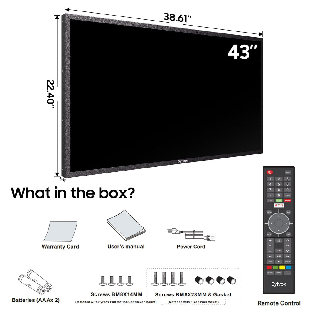 Écran extérieur professionnel 43’’ pour affichage dynamique haute luminosité étanche