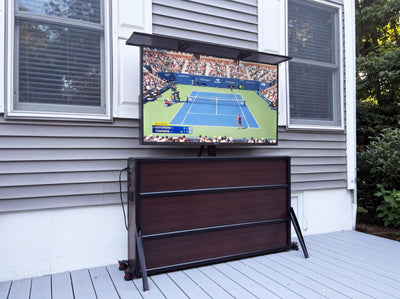 Meuble TV avec élévateur extérieur