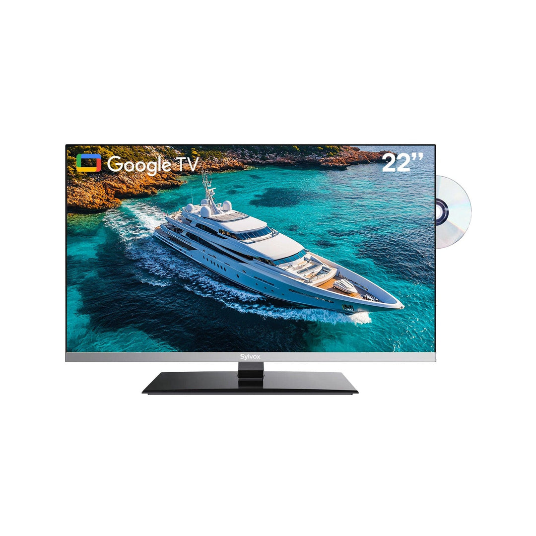 Meilleure TV pour camping‑car 22’’ Smart avec DVD intégré, bordure fine – Marine