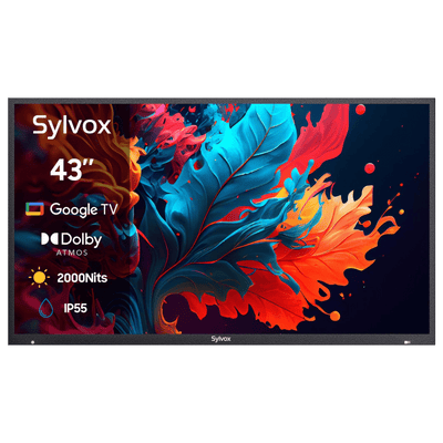 SMART Google TV Extérieur Plein Soleil 43’’ (109 cm) 4K UHD QLED – Pool Pro QLED 2.0