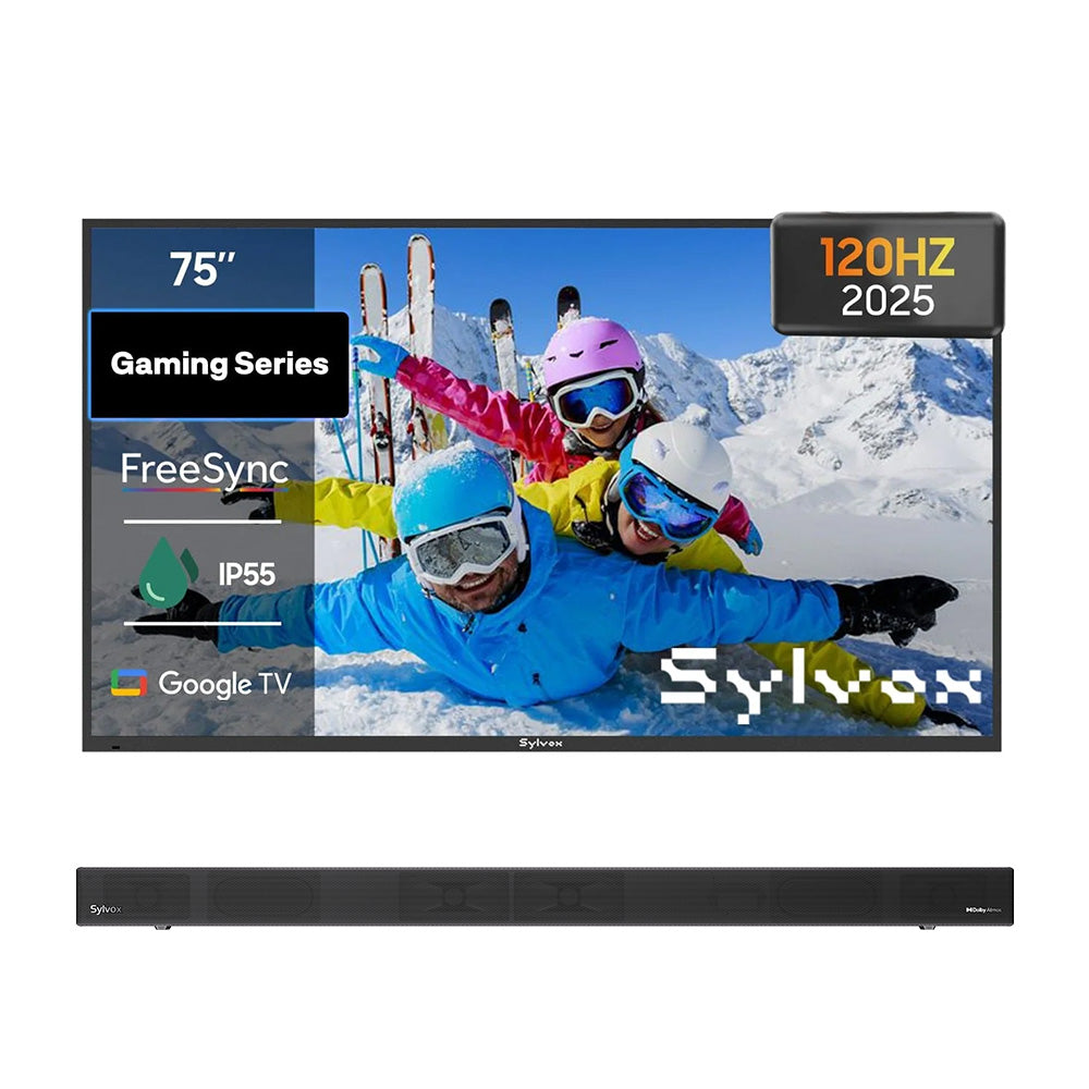 SMART Google TV Extérieur Étanche 75’’ (191 cm) 4K UHD 120Hz – Gaming