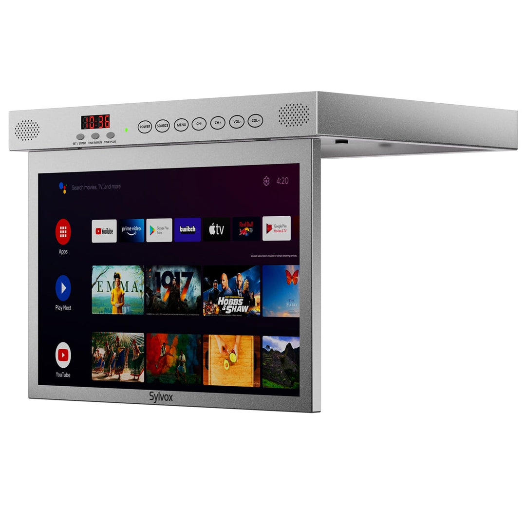 TV cuisine 15,6’’ sous meuble rabattable – Argent