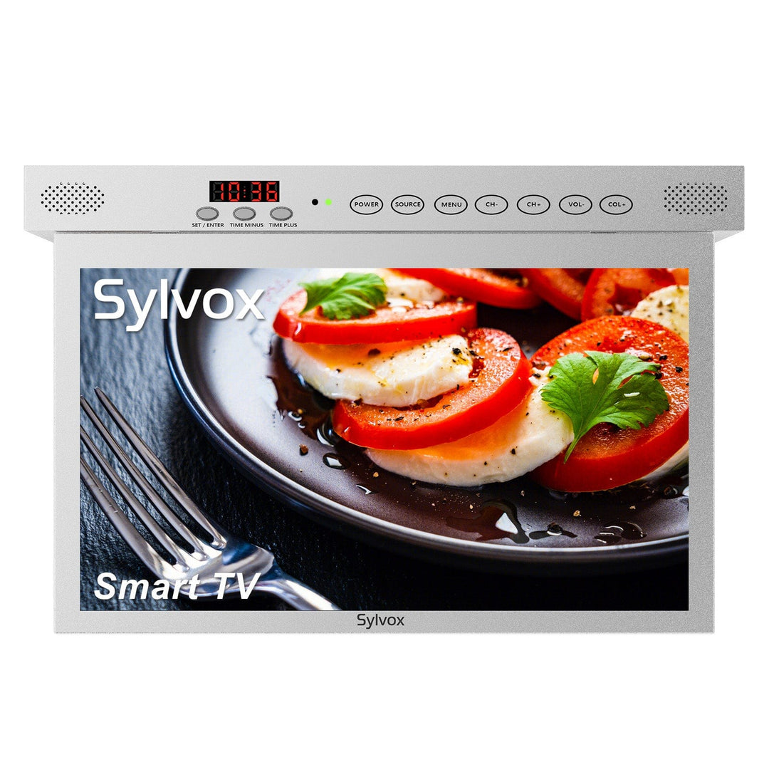 TV cuisine 15,6’’ sous meuble rabattable – Argent