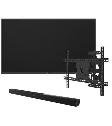 TV + Support mural + Barre de son
