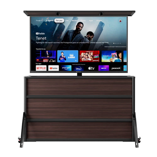 Meuble TV extérieur de luxe 65’’ avec ascenseur électrique escamotable, étanche