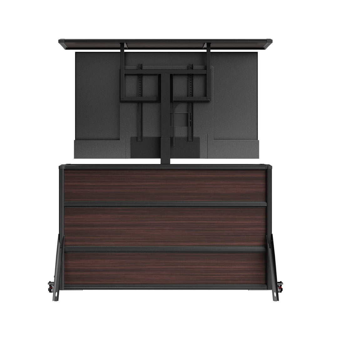 Meuble TV extérieur de luxe 75’’ avec ascenseur électrique escamotable, étanche