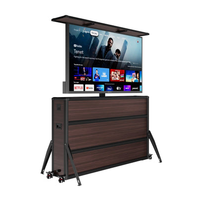 Meuble TV avec élévateur extérieur