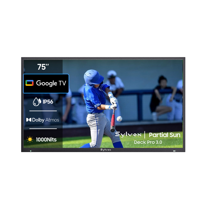 SMART Google TV Extérieur Étanche 75’’ (191 cm) 4K UHD – Deck Pro 2.0