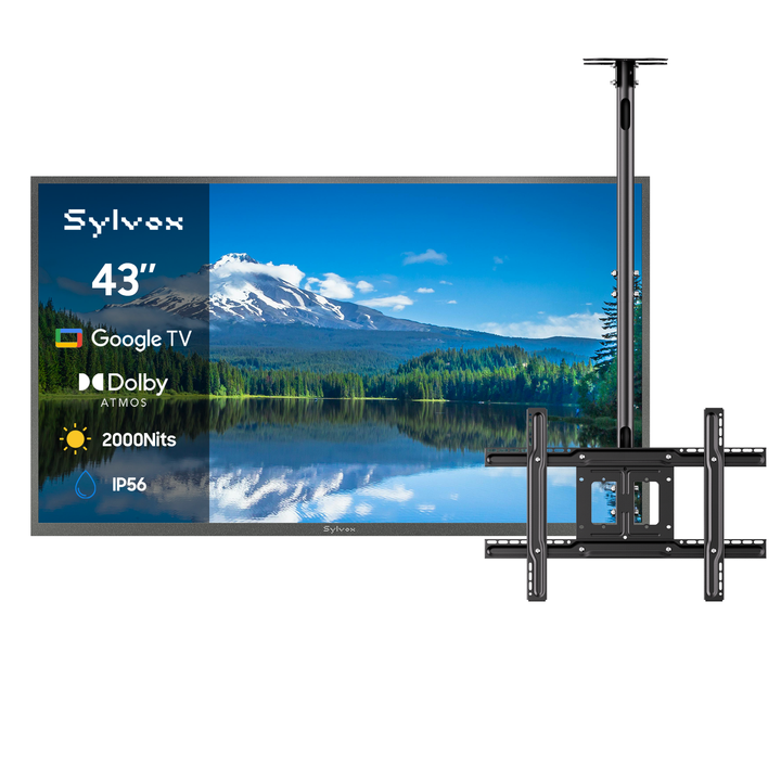 SMART Google TV Extérieur Étanche Plein Soleil 43’’ (109 cm) 4K UHD – Pool Pro 3.0