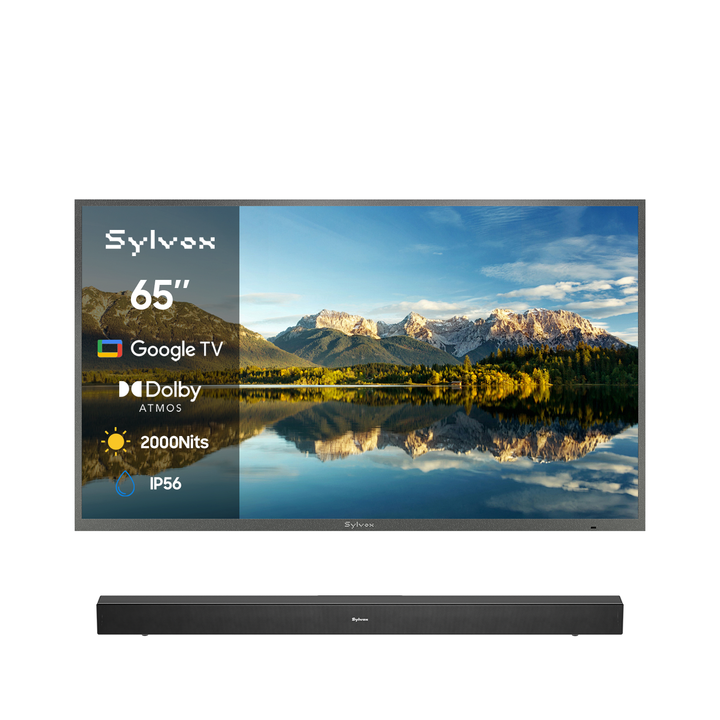 SMART Google TV Extérieur Étanche Plein Soleil 65’’ (165 cm) 4K UHD – Pool Pro 3.0