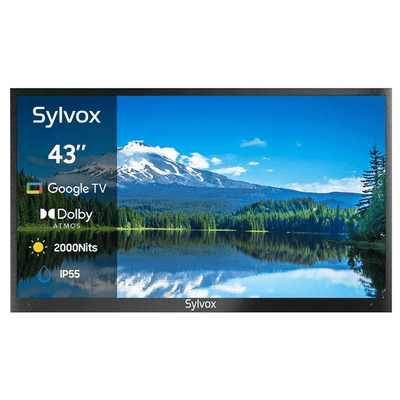 SMART Google TV Extérieur Étanche Plein Soleil 43’’ (109 cm) 4K UHD – Pool Pro 2.0