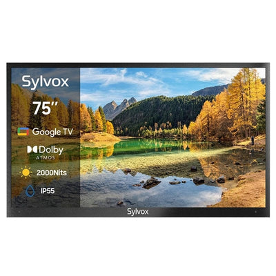SMART Google TV Extérieur Étanche Plein Soleil 75’’ (191 cm) 4K UHD – Pool Pro 2.0